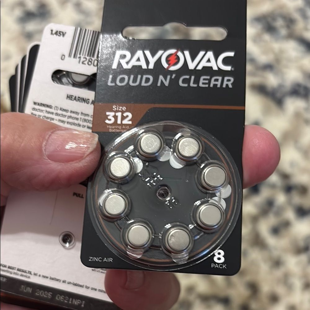 Rayovac Hearing Aid Batteries Size 312 (June 2025)